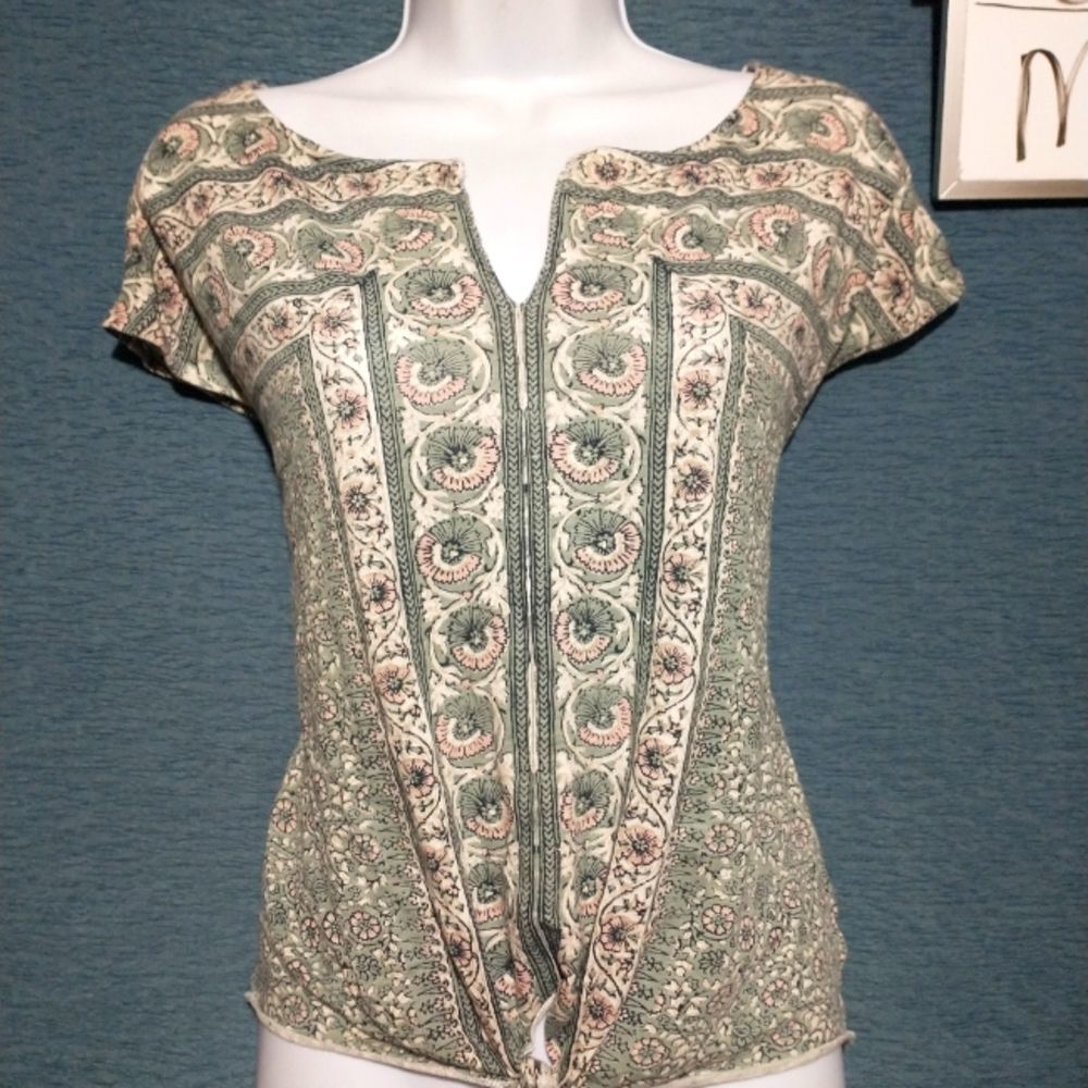 Lucky Brand tide front printed lightweight t-shirts medium